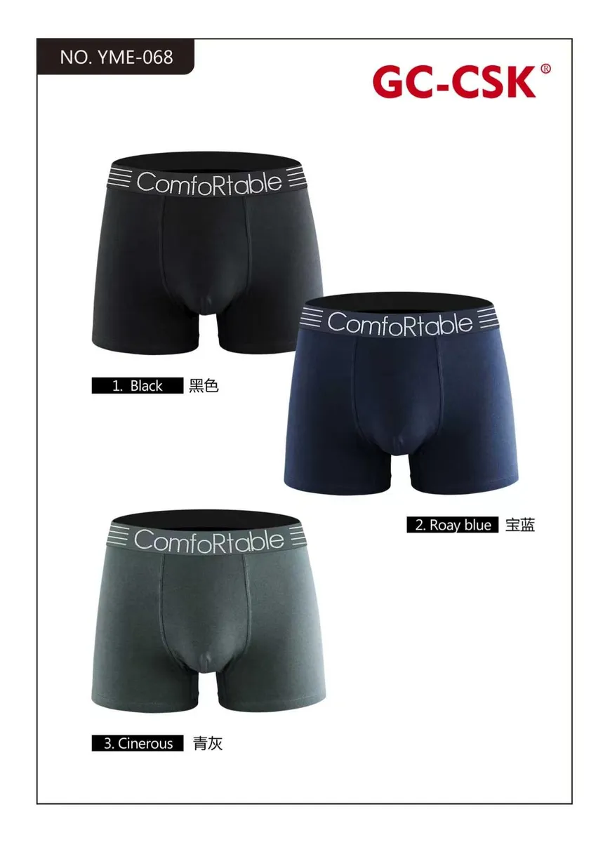 Bokserki Męskie ComforRtable Czarne Granatowe Szare 3-pak