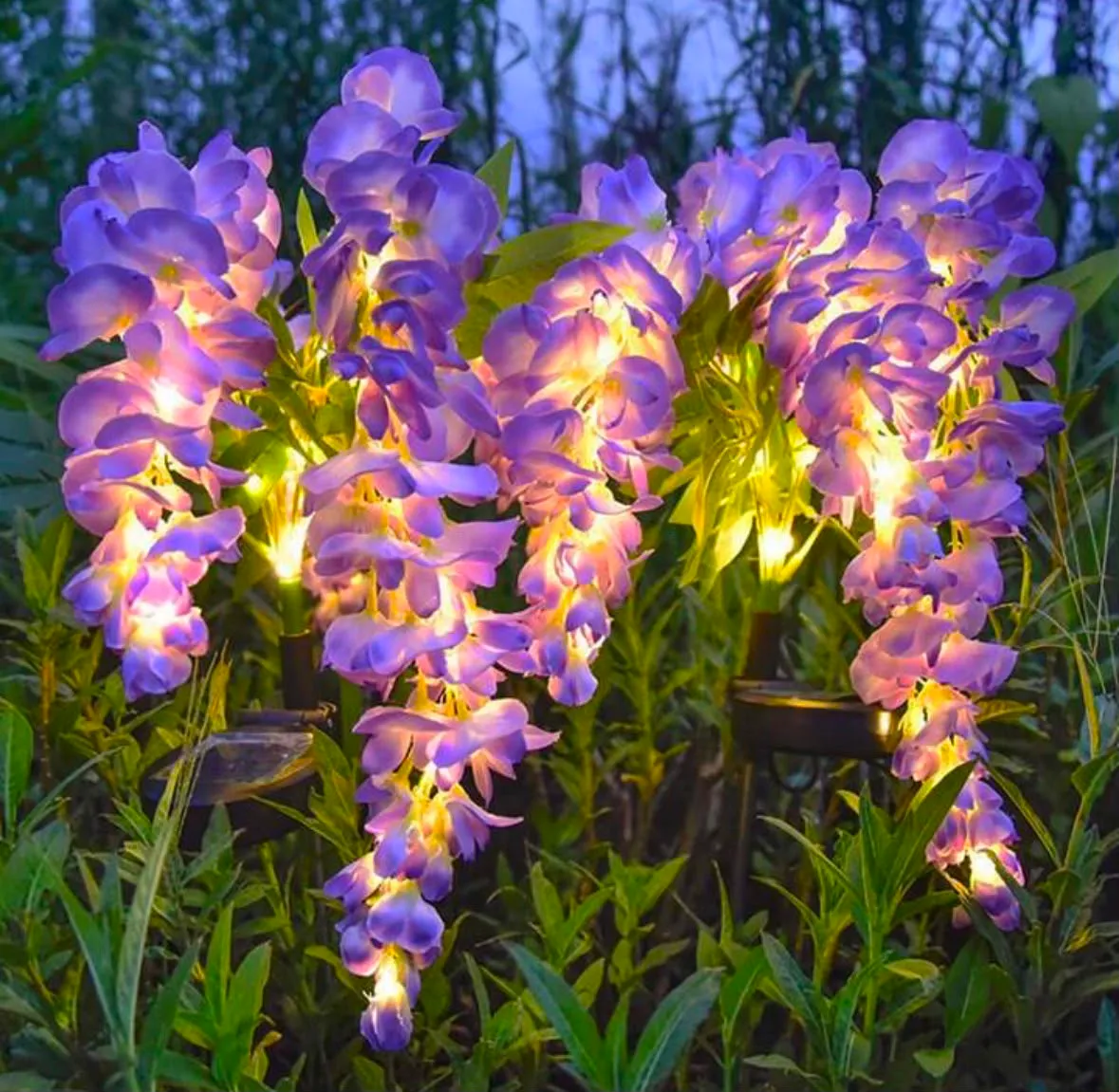Lampa Solarna Kwiat Wisteria Fioletowa 2 szt.
