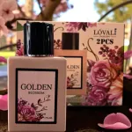 Zestaw Perfum Golden Blossom Lovalii 2x50ml z kwiatowym motywem
