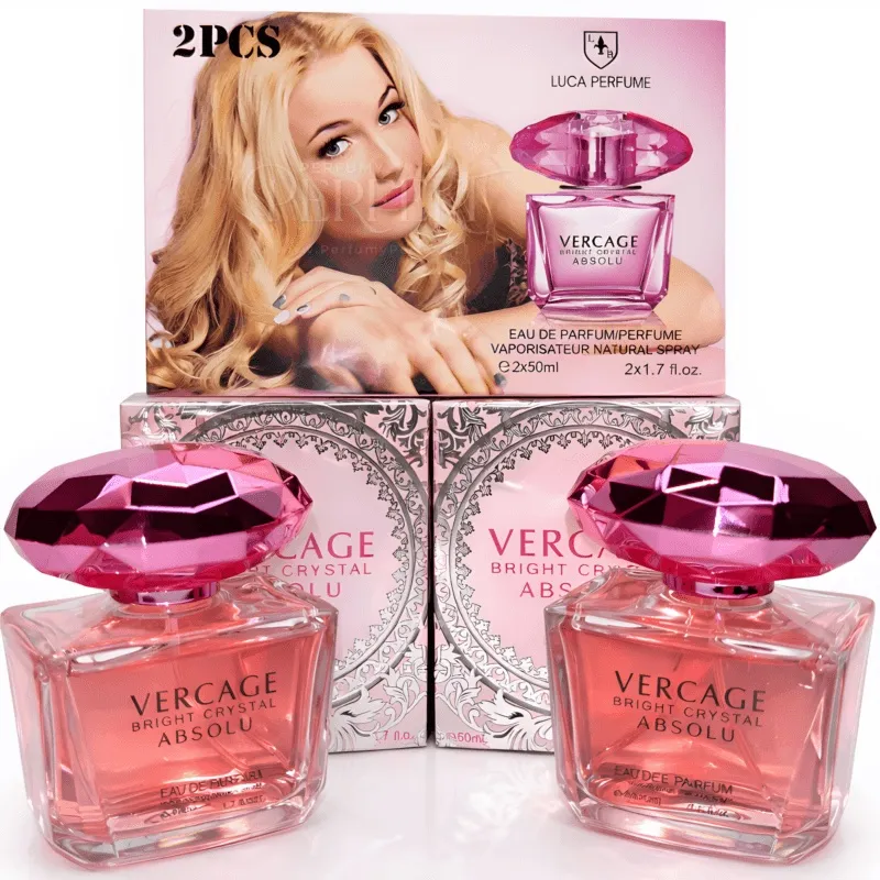 Zestaw Perfum Vercage Bright Crystal Absolu 2x50ml z różowym flakonem