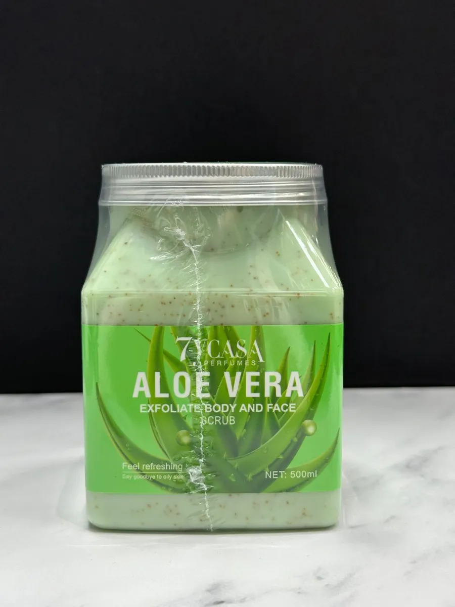 Peeling do ciała i twarzy Aloesowy 500ml 7VCASA z ekstraktem Aloe Vera