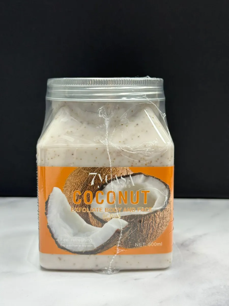 Peeling do ciała i twarzy Kokosowy 7VCASA 500ml z naturalnymi drobinkami