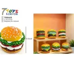 Magnesy do lodówki burger kolorowy 4,5 cm zestaw 7 szt.