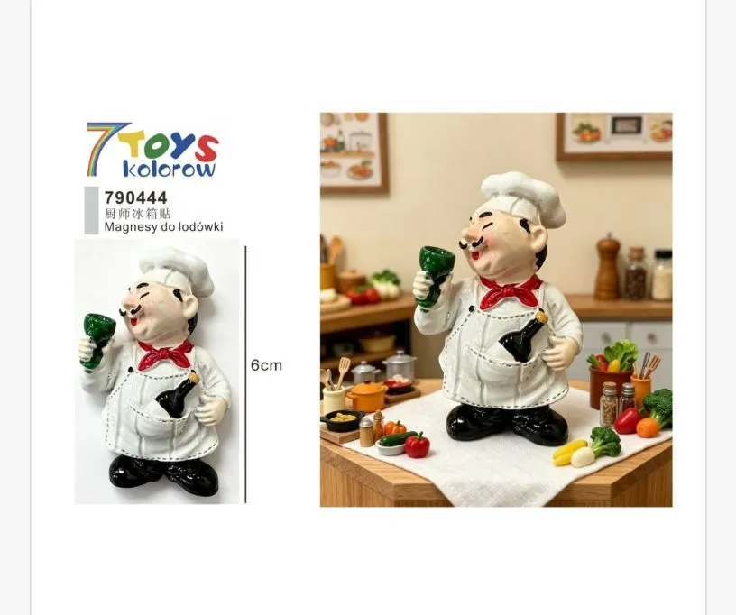 Magnes Kuchenny Szef Kuchni 6 cm Dekoracja Lodówki