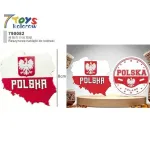 Resinowa Naklejka na Lodówkę Polska 8 cm z Godłem