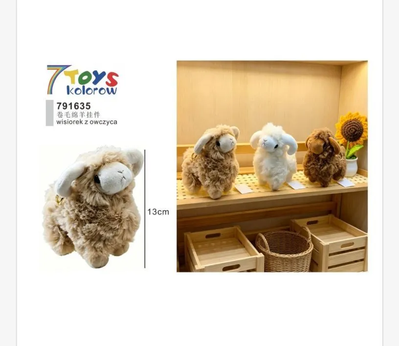 Pluszowa Owieczka Brelok 13 cm Mix Kolorów 7 Toys miękka