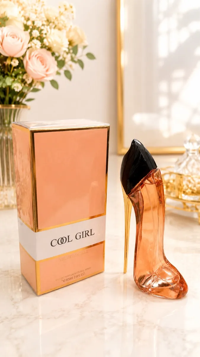 Perfumy Cool Girl 85 ml flakon szpilka złoto-różowy