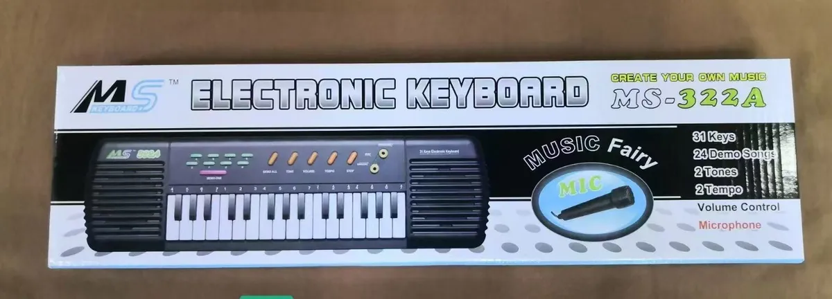 Elektroniczny keyboard MS-322A z mikrofonem i 31 klawiszami