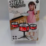 Zestaw perkusyjny Jazz Drum czerwony dla dzieci 3+