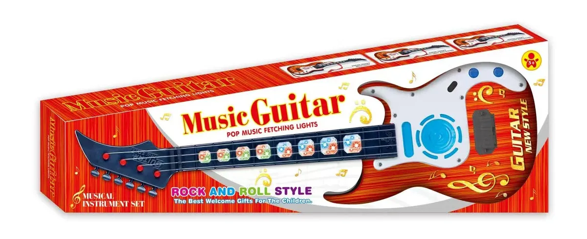Gitara muzyczna dziecięca z podświetleniem i efektem dźwiękowym