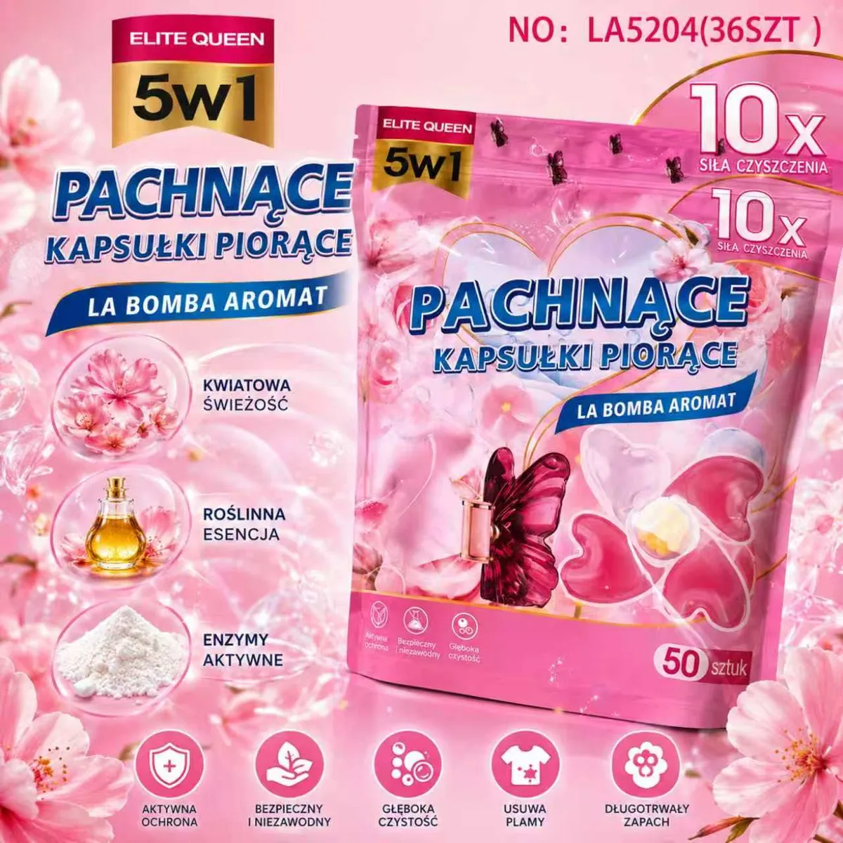 Elite Queen Pachnące Kapsułki Piorące La Bomba Aromat 50 szt WK50626-7