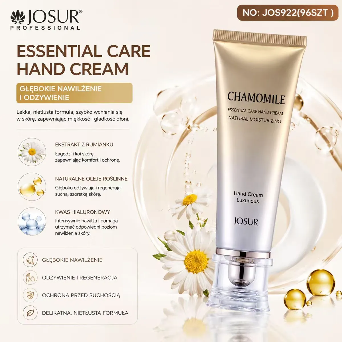 JOSUR Chamomile krem do rąk z ekstraktem z rumianku WK50626-16