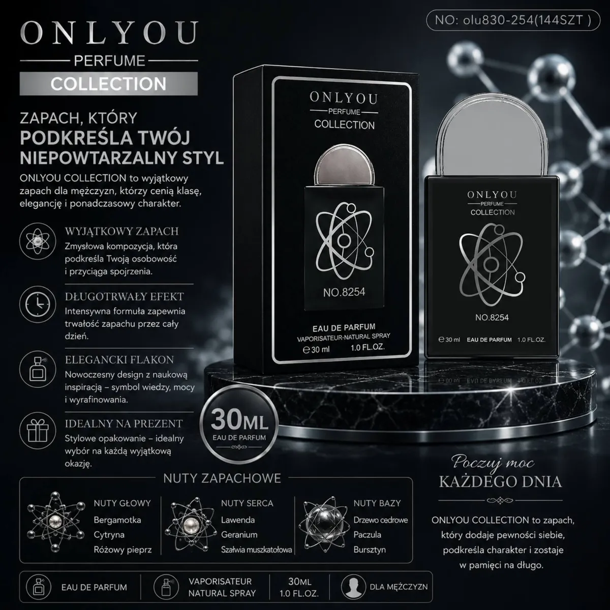 ONLYOU Perfume Collection Perfumy Męskie 30ml Elegancki Flakon WK50626