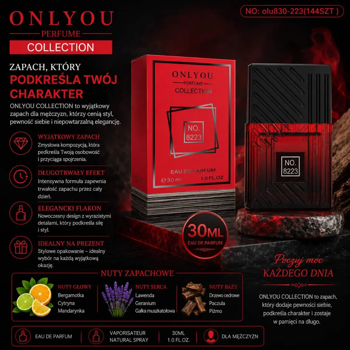 Onlyou Perfume Collection No. 8223 Perfumy Męskie 30ml WK50626-24