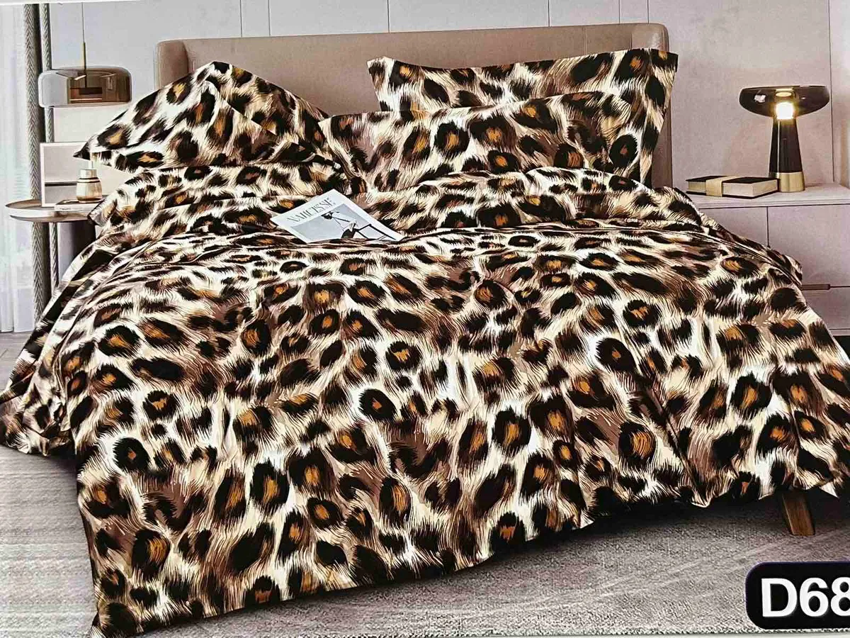 Komplet pościeli Milano 5D satyna bawełniana 160x200 panterka WK50626-