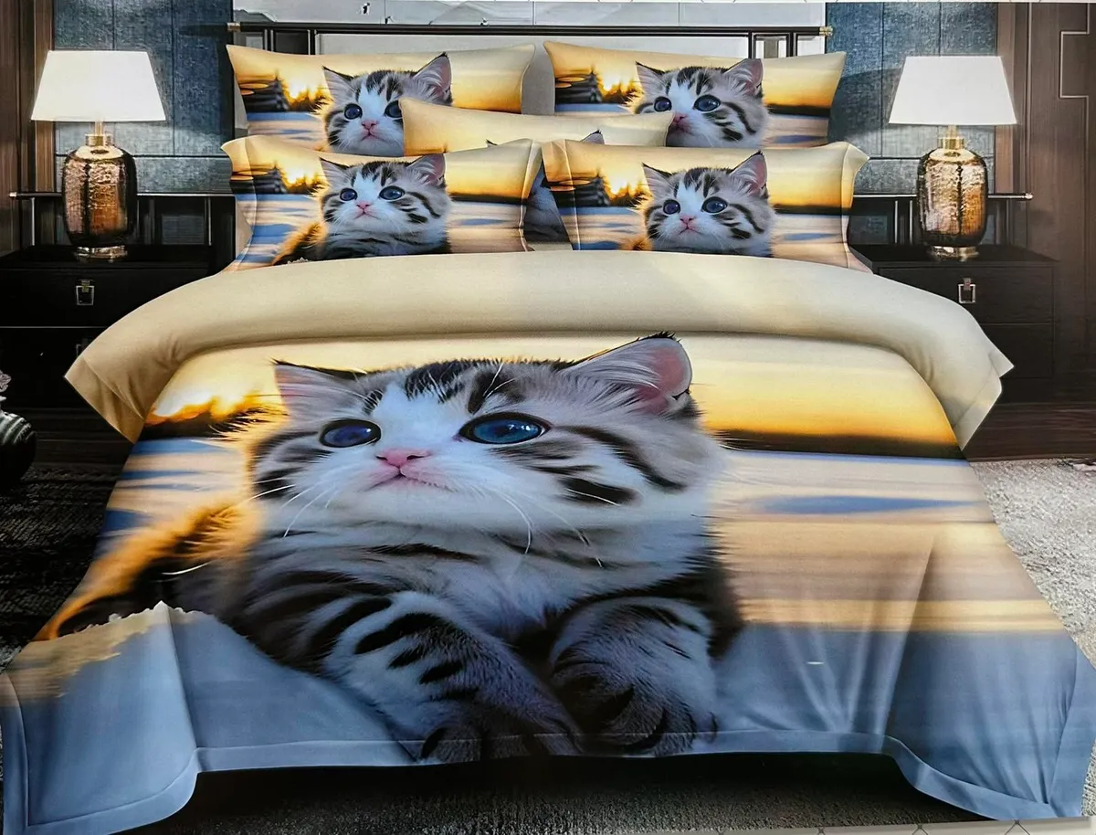 Komplet pościeli 5D Milano 160x200 cm z nadrukiem kota WK50626-79