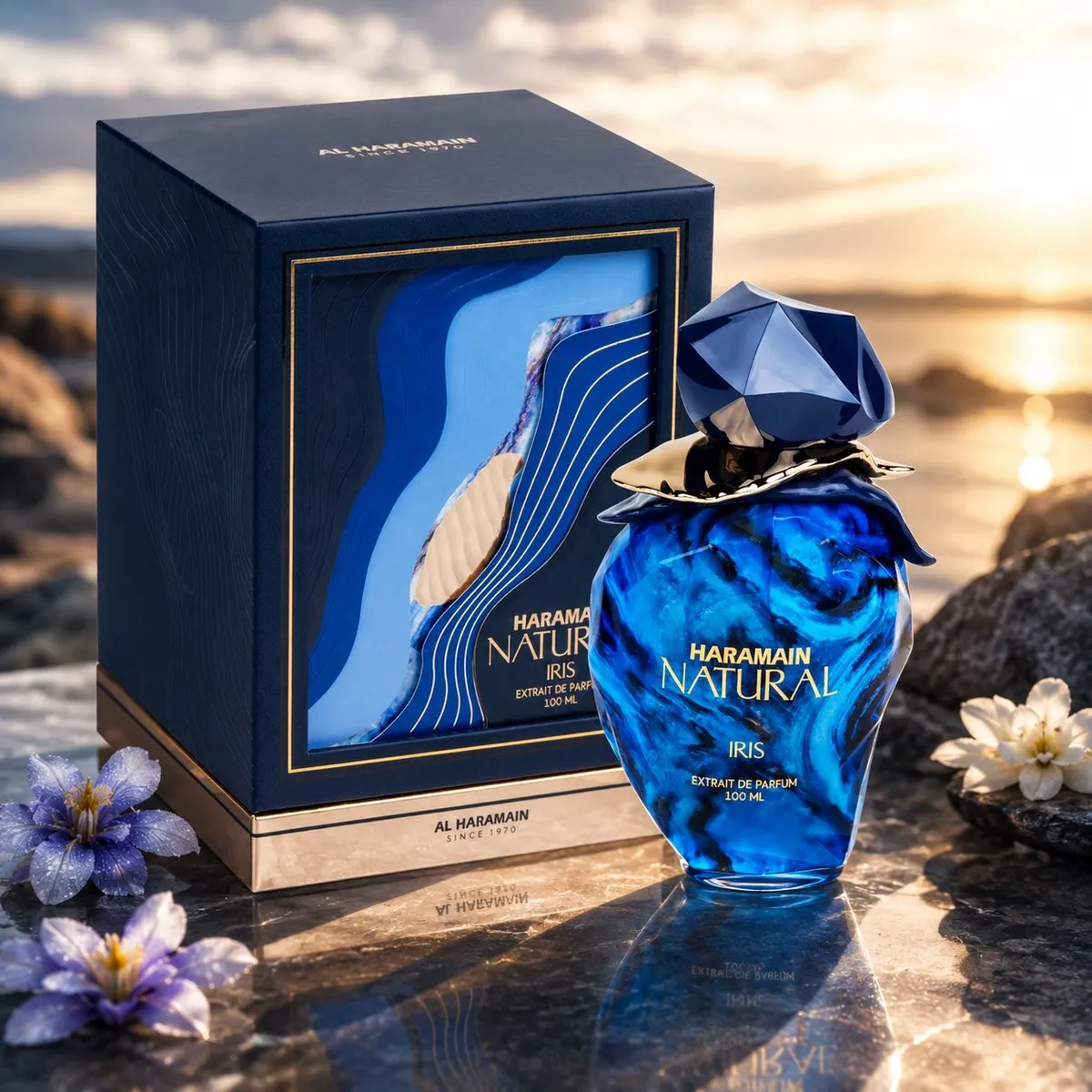 Haramain Natural Iris Perfumy 100ml niebieska butelka WK50626-110