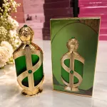 Perfumy 100ml Zielona Butelka ze Złotym Ozdobnym Elementem WK50626-111