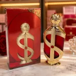 Perfumy 100ml flakon czerwono-złoty z ozdobnym dekorem WK50626-112