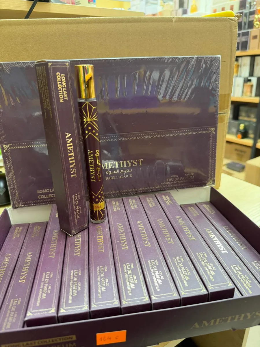 Perfumetka Amethyst 35ml fioletowa z metalicznym połyskiem WK50626-131