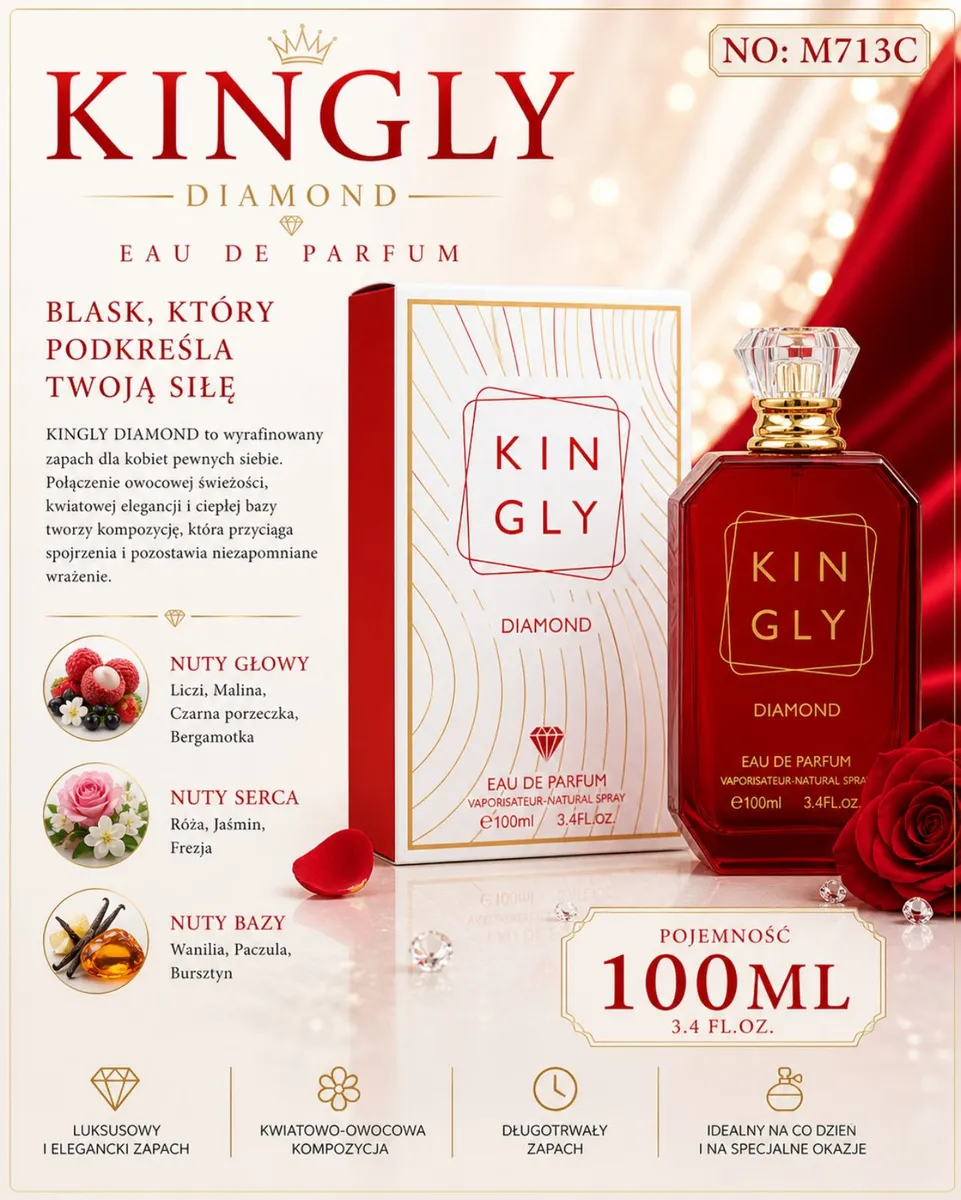 Kingly Diamond Perfumy Damskie 100ml Elegancki Zapach WK50626-136