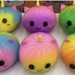 Squishy Antystresowy Kolorowy Jednorożec z Uszkami i Różnymi Barwami W