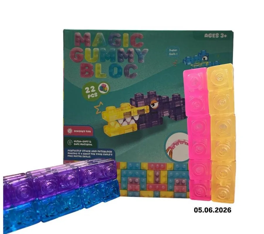 Magic Gummy Bloc kolorowe miękkie klocki 22 sztuki WK50626-162