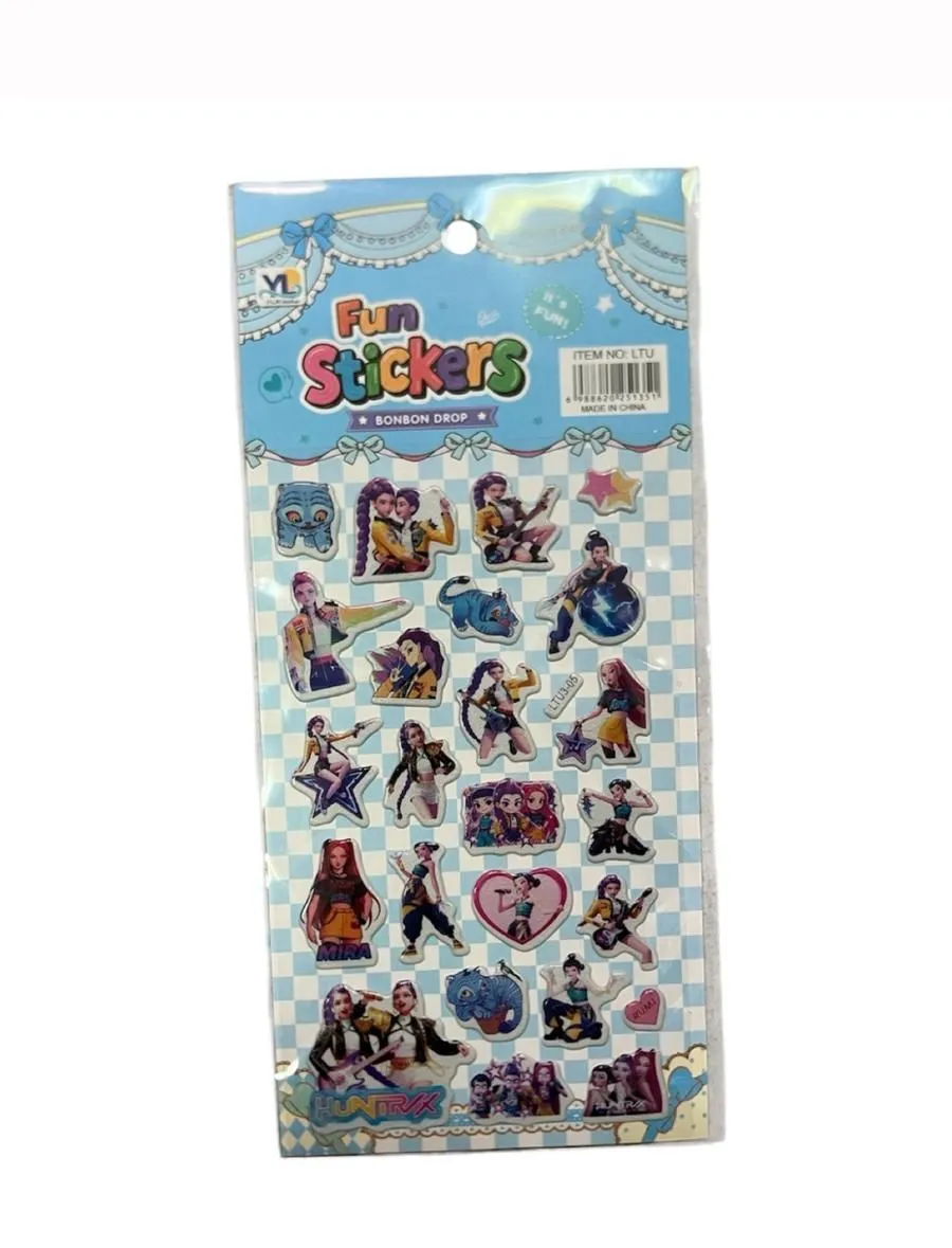Naklejki Fun Stickers Bonbon Drop z postaciami i motywami kolorowymi W