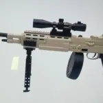 Replika karabinu snajperskiego z lunetą i dwójnogiem 75 cm beżowo-czar