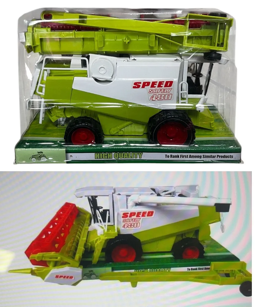 Model kombajnu SPEED SAFELY 480 zielono-biały z czerwonymi kołami WK50