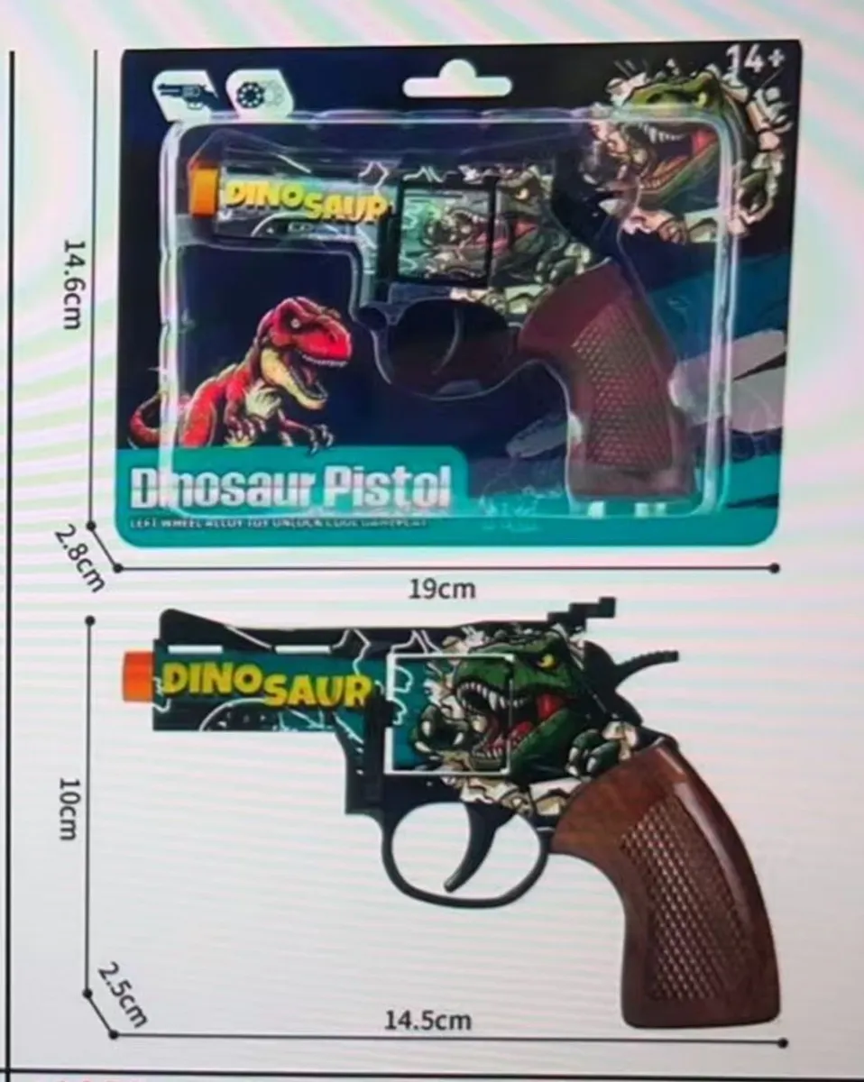 Dinosaur Pistol zabawka pistolet z motywem dinozaura 14,5 cm WK50626-1