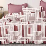 Komplet pościeli Milano 5D 4-częściowy 200x220 cm beżowo-brązowy