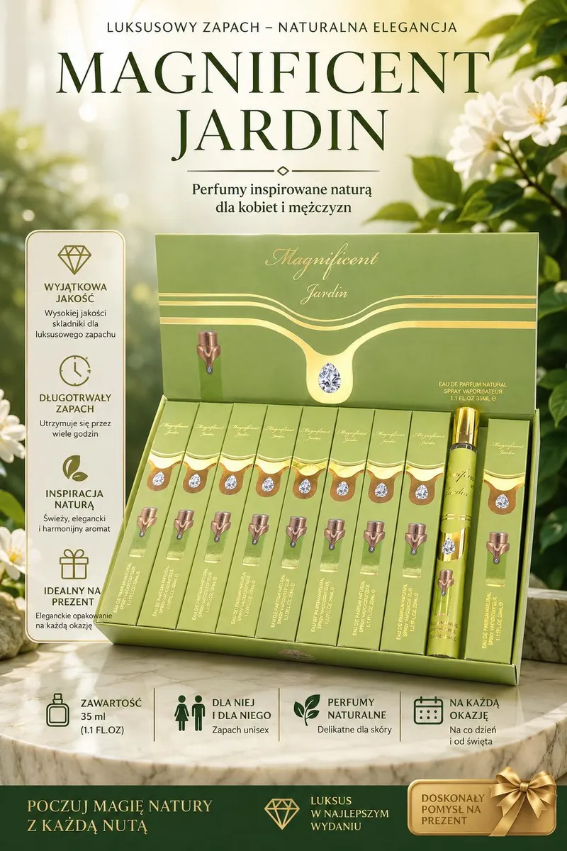 Perfumy Magnificent Jardin 35ml unisex naturalne zapachy