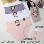 HANA Majtki damskie z haftem XL-XXXL pastelowe kolory