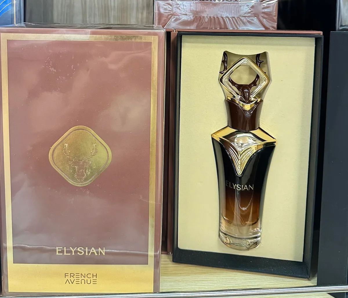 Arabskie perfumy Elysian 100 ml w eleganckim flakonie brązowo-złotym