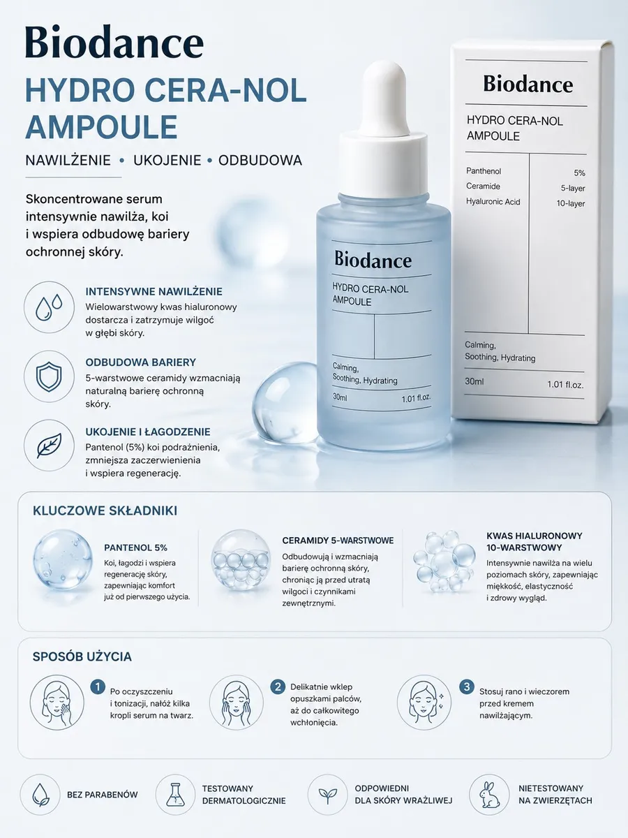 Biodance Hydro Cera-Nol Ampoule serum nawilżające 30ml