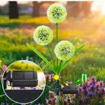 Lampa dekoracyjna solarna LED Kwiat Czosnku ogrodowa wbijana