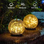 Solarna lampa ogrodowa kula szklana dekoracyjna IP44
