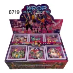 Bransoletka KPOP Demon Hunters kolorowa z koralikami i zawieszką