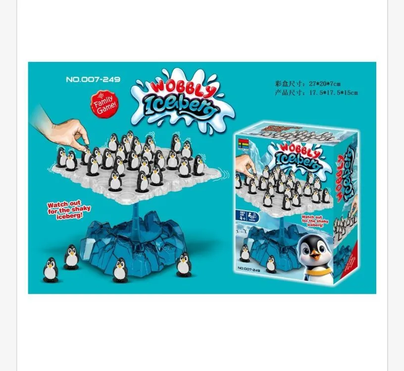 Zabawka Wobbly Iceberg z pingwinami na niebieskim lodowcu