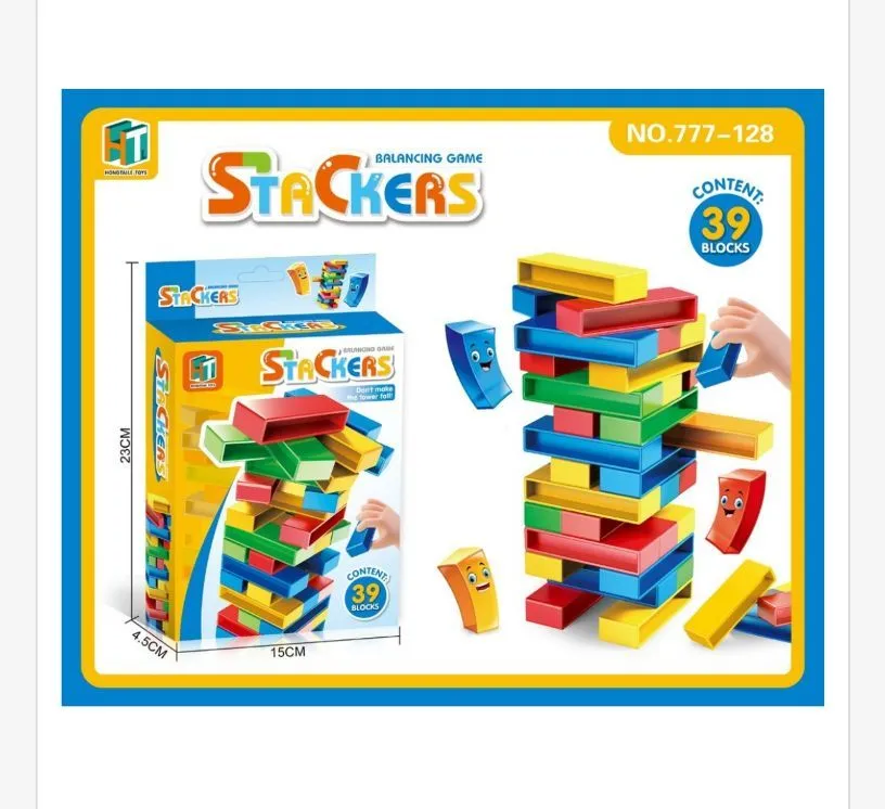Stackers Gra Balansująca 39 Kolorowych Klocków