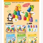 Cup Jenga Mini kolorowa gra zręcznościowa 11,5x5x13,5 cm