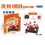 3D XO Chess Gra Planszowa Czarno-Czerwona 3 Warstwy