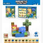 Magnetic Building Cubes Zestaw Klocków Magnetycznych z Słoniem i Postacią