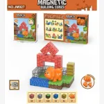 Magnetic Building Cubes Zestaw Klocków Magnetycznych z Psem Pomarańczowym