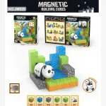 Magnetic Building Cubes Zestaw Klocków Magnetycznych z Pandą