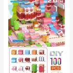 Klocki Magic Candy 2 cm zestaw 100 sztuk kolorowe