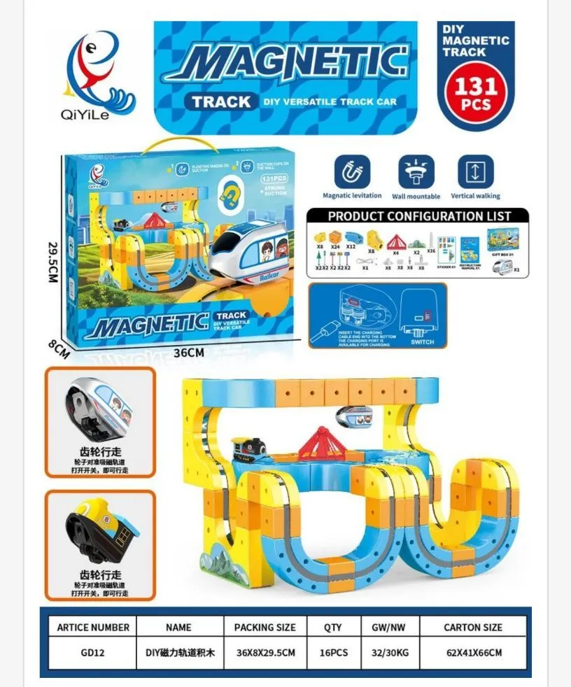 Magnetic Track Zestaw Torów Magnetycznych 131 elementów DIY