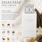 Shaghaf Oud Abyad perfumy 75ml biały flakon z srebrną nakrętką