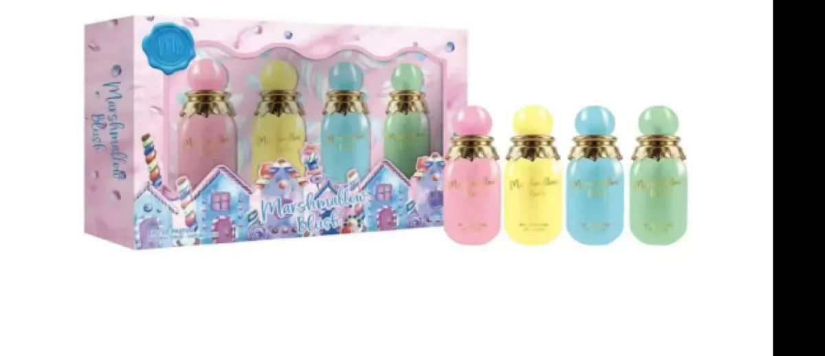 Zestaw perfum damskich Marshmallow Blush 4x30ml kolorowe flakony